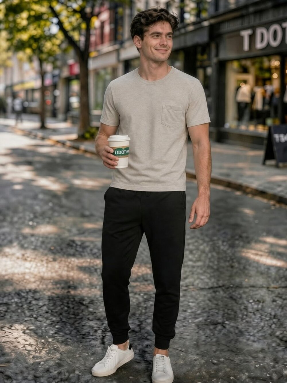 The Rails Garment Washed Pocket Crewneck T Shirt